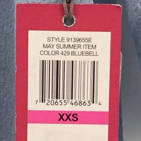 Vince Camuto Women's Bluebell Tie Back 3/4 Sleeve Off Shoulder Top Blue XXS New‎ - Picture 2 of 6